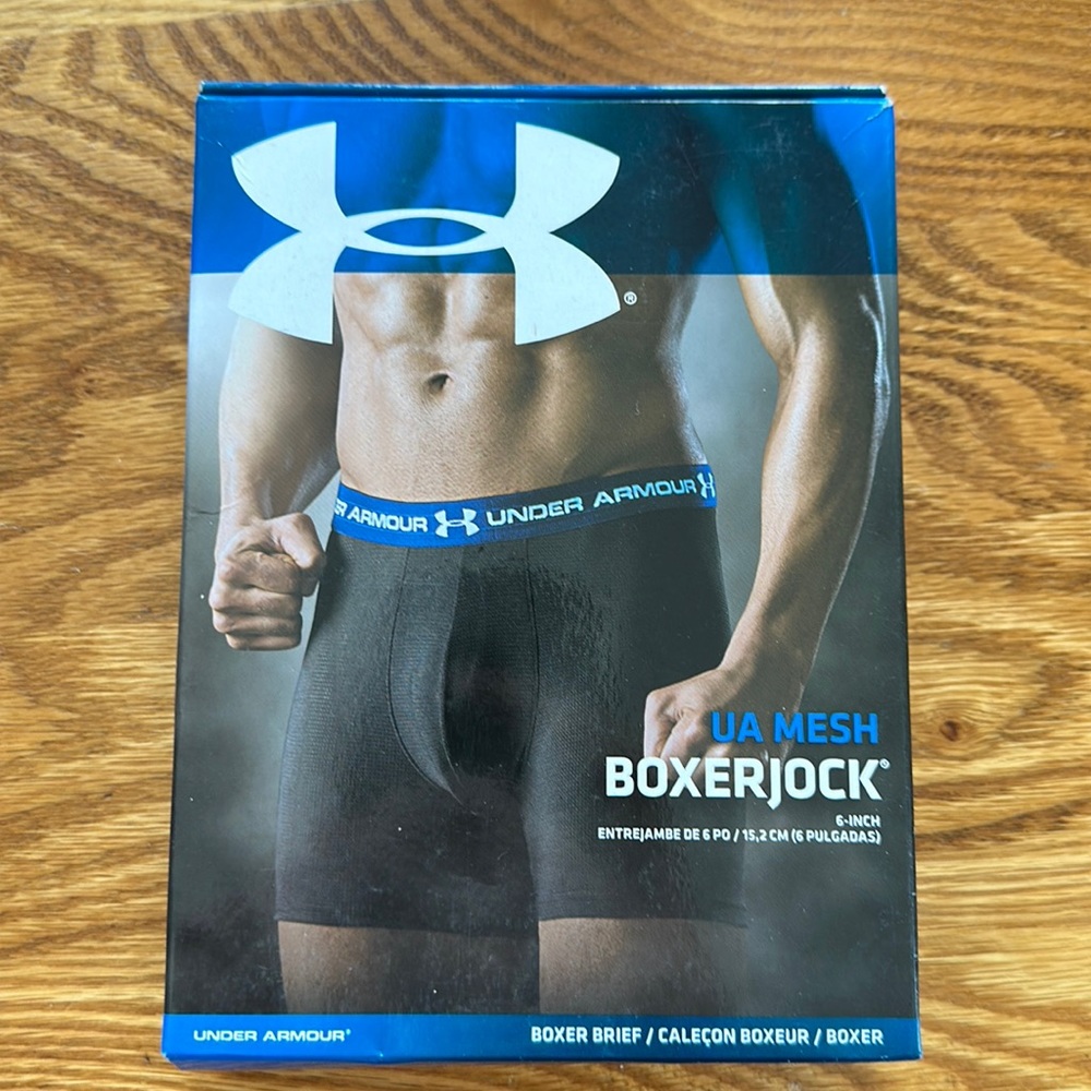 Mens UnderArmour BoxerJock boxer brief Underwear Size Small Graphite